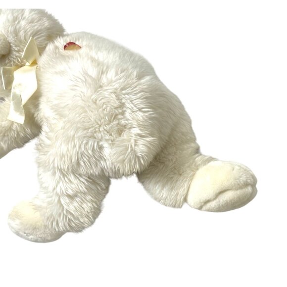 Russ Berrie Snoozer Sleepy White Polar Bear Stuffed Plush Snore Sounds - Picture 3 of 9